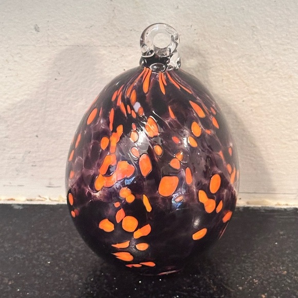 Handblown Glass Dragon Egg Ornament - Picture 1 of 3